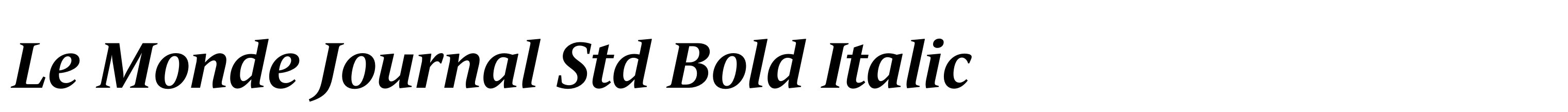 Le Monde Journal Std Bold Italic